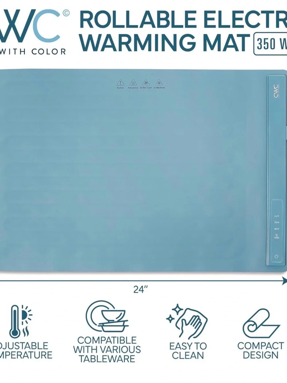 CWC Rollable Electric Warming Mat - Blue